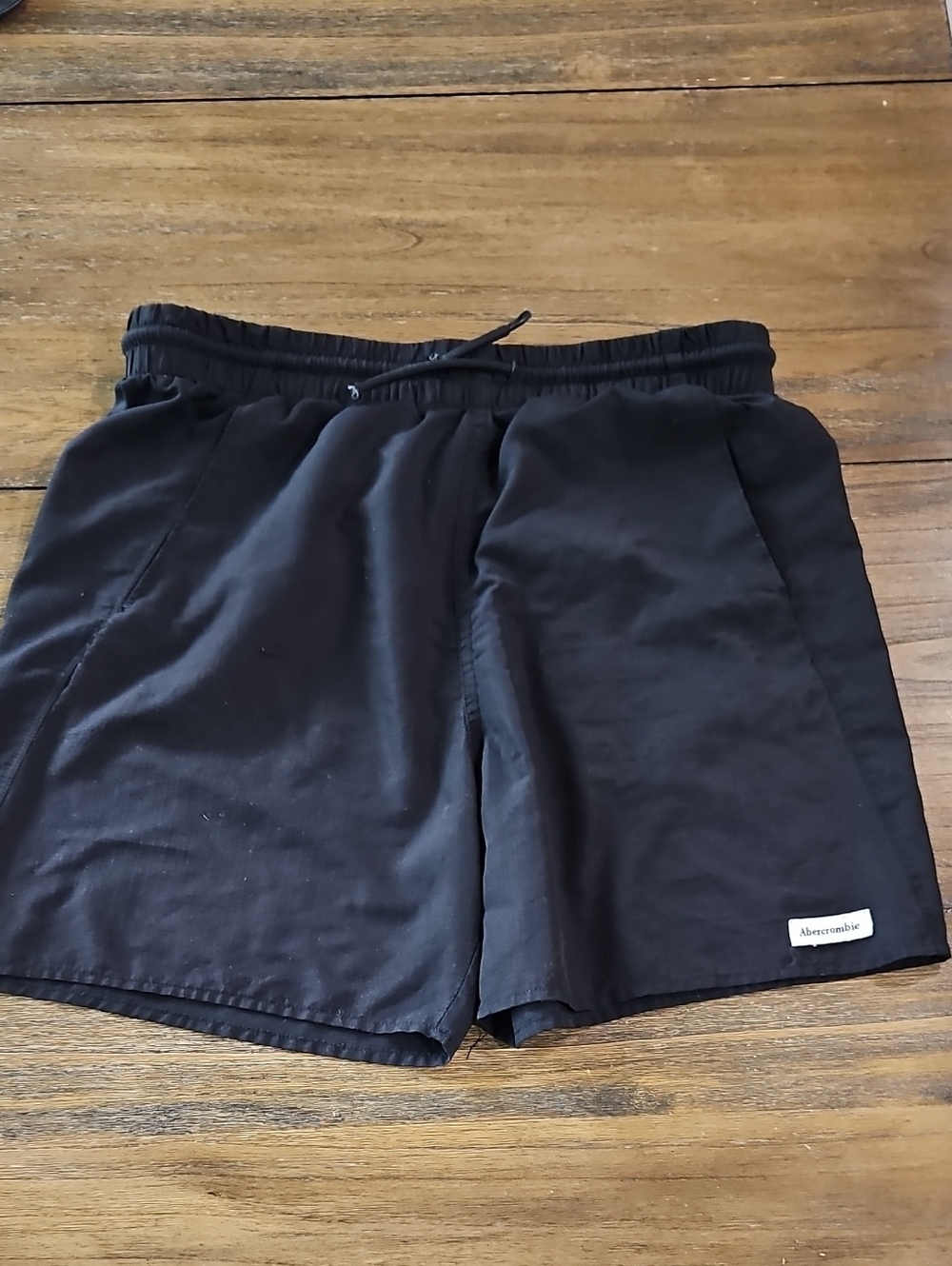 Abercrombie & Fitch Black Casual Drawstring Shorts